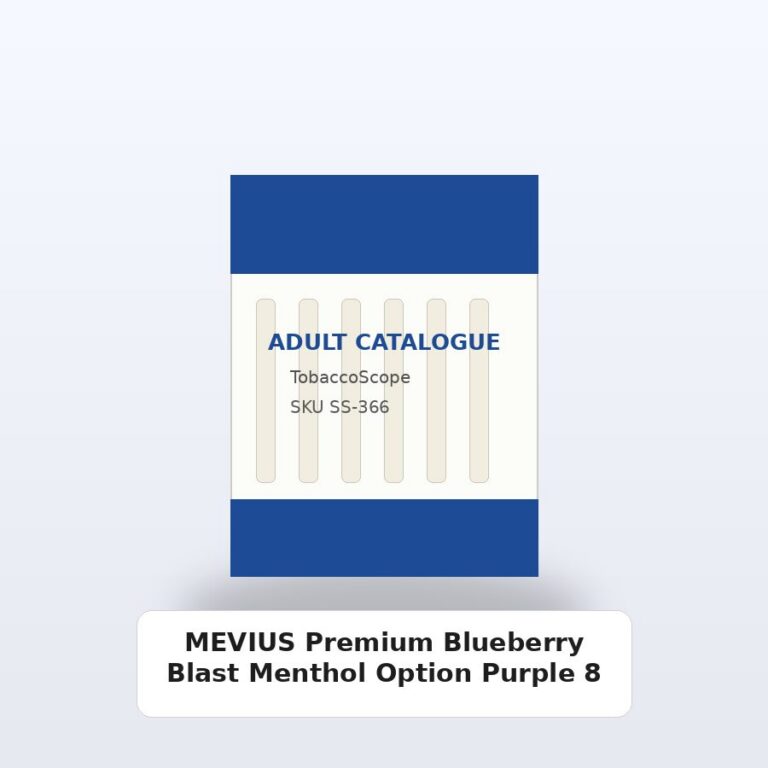 MEVIUS Premium Blueberry Blast Menthol Option Purple 8 - 1 Carton (10 Packs)
